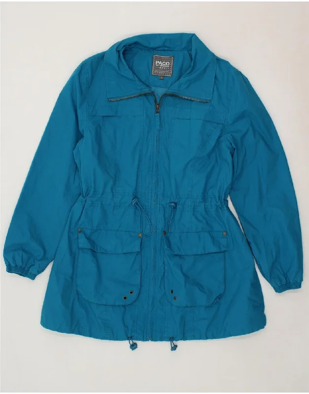 Latest Fashion for Women PACO Womens Utility Jacket UK 16 Large Blue Cotton