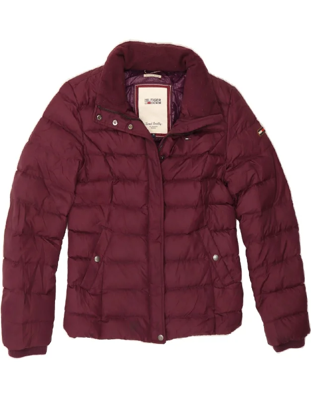 Elegant Clothing For Women TOMMY HILFIGER Womens Padded Jacket UK 10 Small Burgundy Polyester Elegant Clothing For Women TOMMY HILFIGER Womens Padded Jacket UK 10 Small Burgundy Polyester