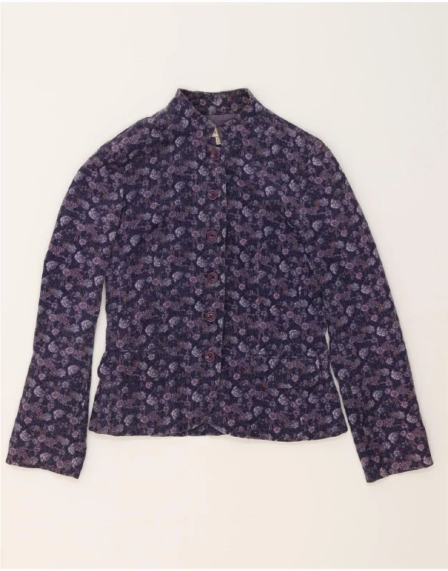 Women's Elegant Apparel LAURA ASHLEY Womens Corduroy Blazer Jacket UK 8 Small Purple Floral
