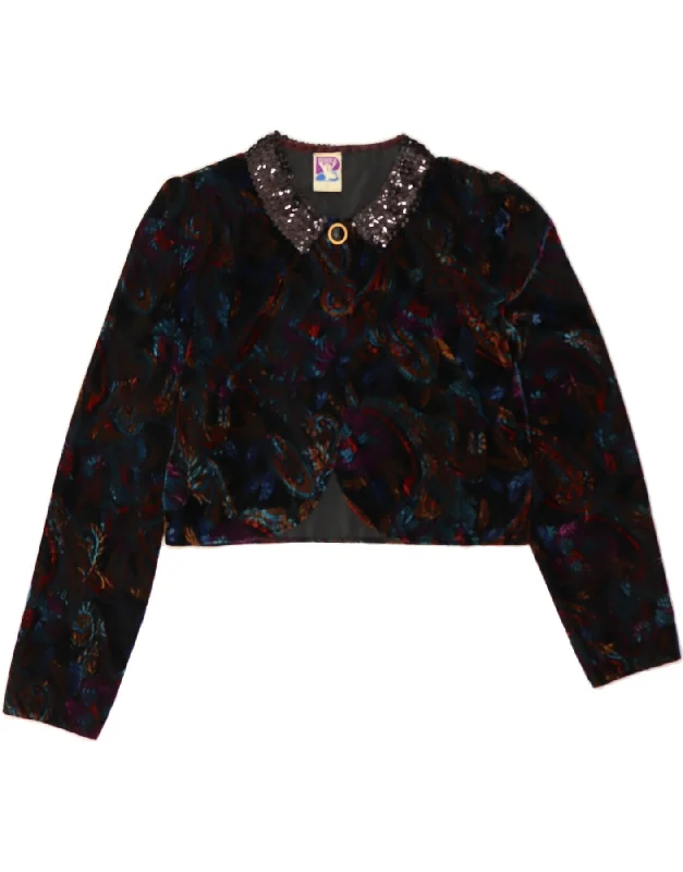 Formal Attire For Women YESSICA Womens Velvet Bolero Jacket UK 14 Large Blue Floral Viscose Formal Attire For Women YESSICA Womens Velvet Bolero Jacket UK 14 Large Blue Floral Viscose