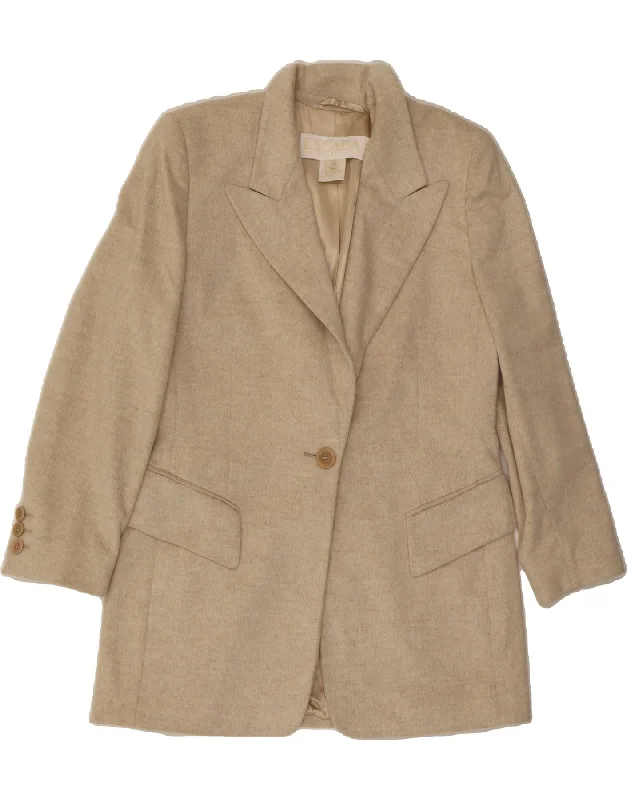 Women's Seasonal Apparel ESCADA Womens 1 Button Blazer Jacket IT 42 Medium Beige Angora Women's Seasonal Apparel ESCADA Womens 1 Button Blazer Jacket IT 42 Medium Beige Angora