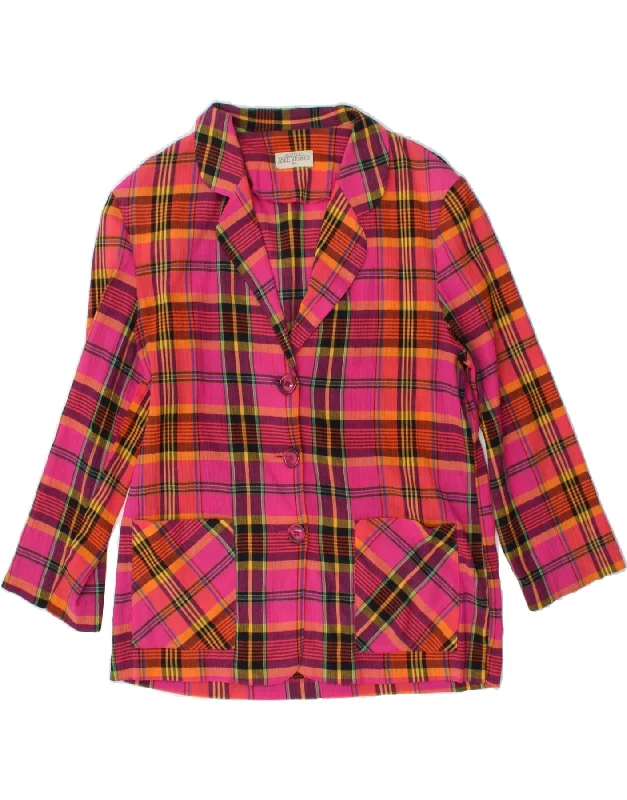 Shop Ladies Clothes VINTAGE Womens Petite 3/4 Sleeve Blazer Jacket UK 14 Medium Pink Check Shop Ladies Clothes VINTAGE Womens Petite 3/4 Sleeve Blazer Jacket UK 14 Medium Pink Check