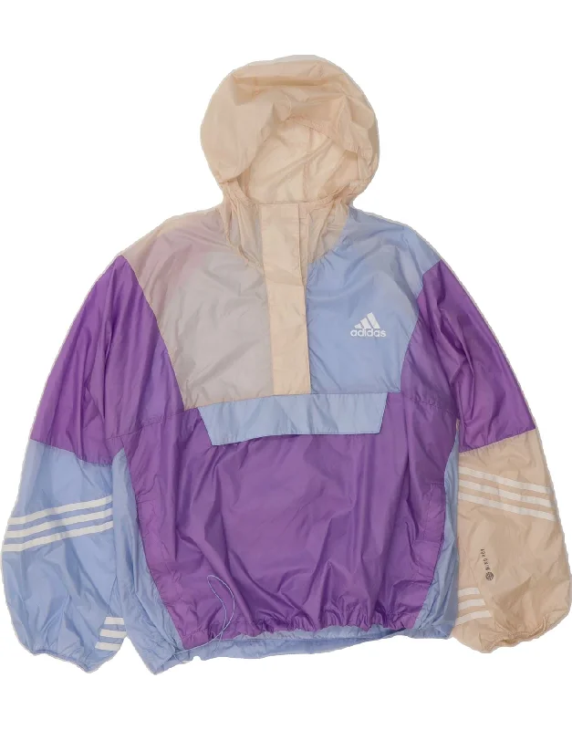 Stylish And Comfortable Clothing For Women ADIDAS Womens Hooded Pullover Rain Jacket UK 20/22 XL Purple Colourblock Stylish And Comfortable Clothing For Women ADIDAS Womens Hooded Pullover Rain Jacket UK 20/22 XL Purple Colourblock