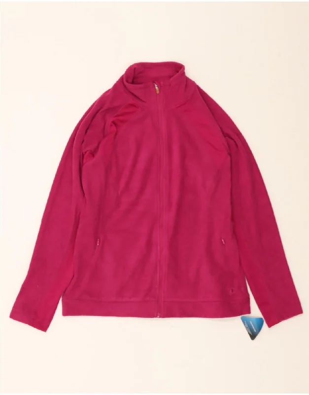 Fashion Women's Clothing CHAMPION Womens Fleece Jacket UK 14 Medium Pink Polyester