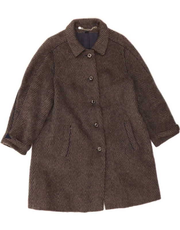 Sophisticated Style YOUR SIXTH SENSE Womens 3/4 Sleeve Overcoat UK 14 Medium Brown Herringbone Sophisticated Style YOUR SIXTH SENSE Womens 3/4 Sleeve Overcoat UK 14 Medium Brown Herringbone
