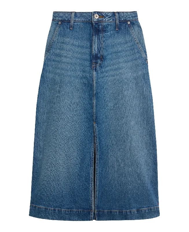 Women's Wardrobe Apparel Allie Denim Midi Skirt - Light Denim