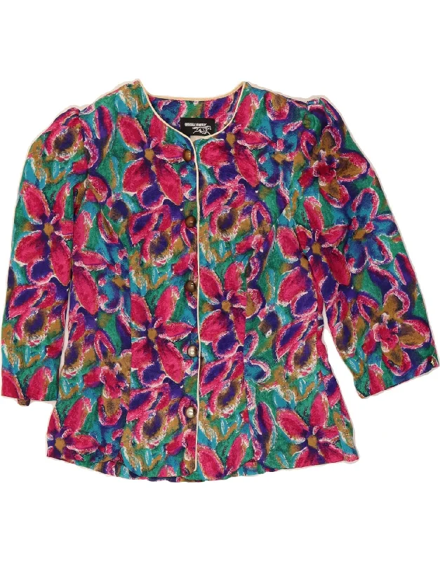 Timeless Classics VINTAGE Womens 3 Button Blazer Jacket UK 18 XL Multicoloured Floral Timeless Classics VINTAGE Womens 3 Button Blazer Jacket UK 18 XL Multicoloured Floral
