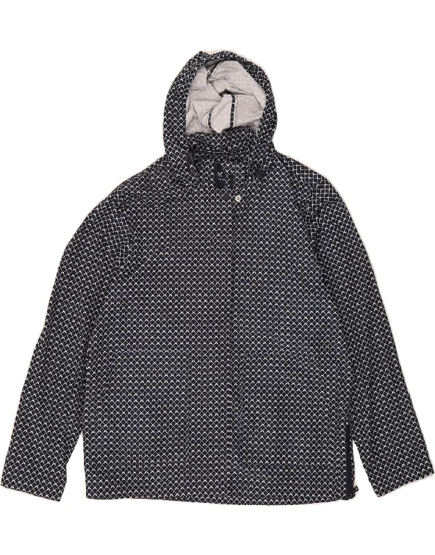 Women's Clothing CREW CLOTHING Womens Rain Jacket UK 16 Large Navy Blue Argyle/Diamond Women's Clothing CREW CLOTHING Womens Rain Jacket UK 16 Large Navy Blue Argyle/Diamond