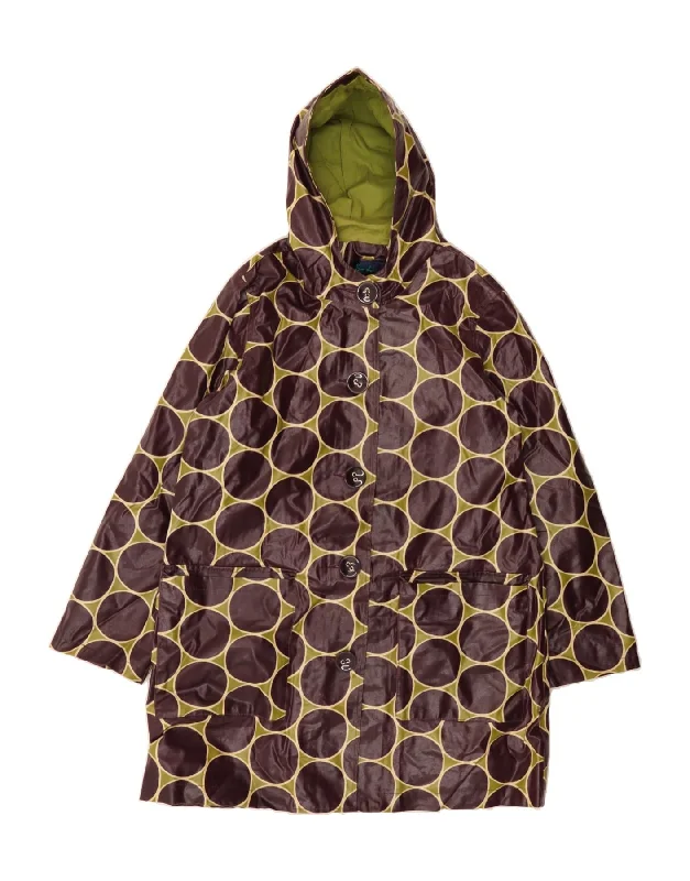 Women's Evening Wear BODEN Womens Hooded Overcoat UK 14 Large Purple Geometric Cotton Women's Evening Wear BODEN Womens Hooded Overcoat UK 14 Large Purple Geometric Cotton