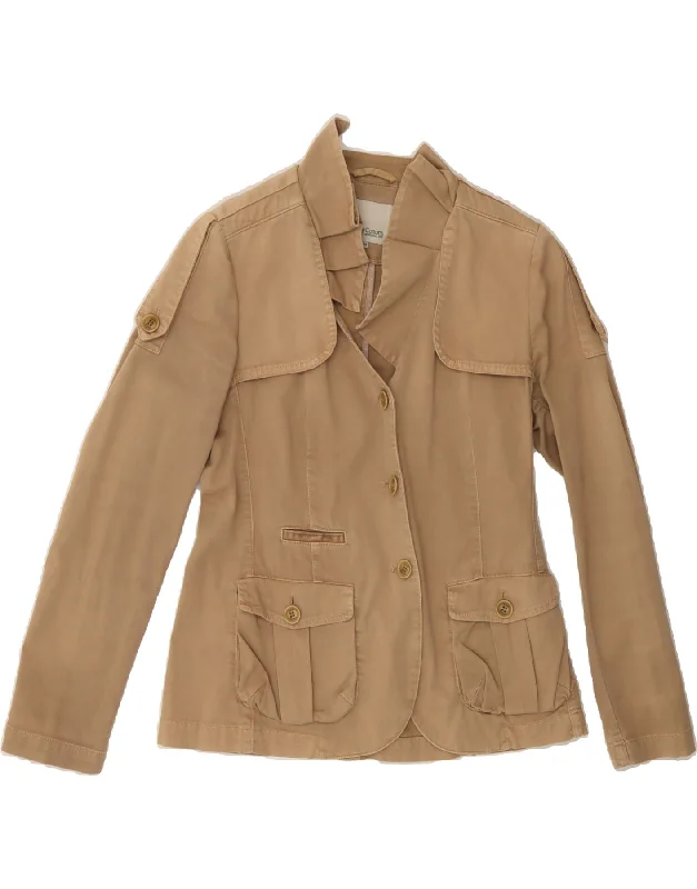 Women's Active Outfit For Fitness HENRY COTTONS Womens 3 Button Blazer Jacket IT 42 Medium Beige Cotton Women's Active Outfit For Fitness HENRY COTTONS Womens 3 Button Blazer Jacket IT 42 Medium Beige Cotton