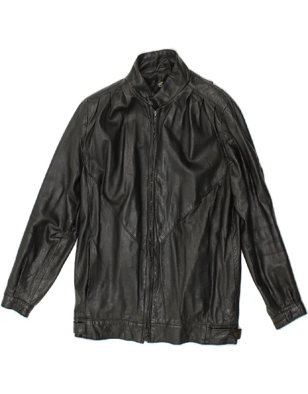Seasonal Sale VINTAGE Womens Leather Jacket US 8 Medium Black
