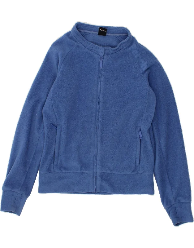 Casual Apparel For Women BENCH Womens Fleece Jacket UK 14 Large Blue Polyester