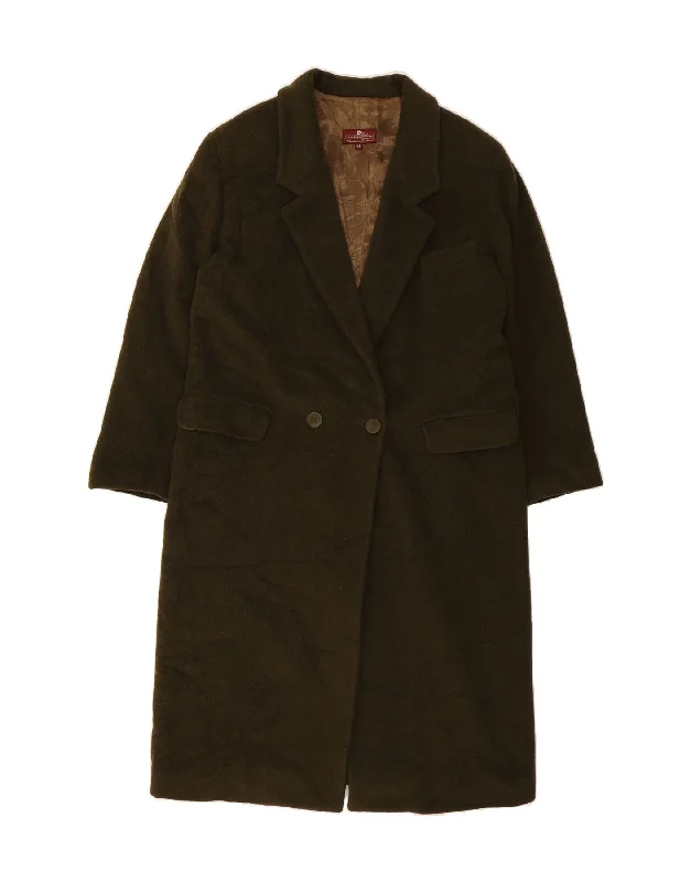 Casual Fashion for Women PETER HADLEY Womens Overcoat IT 46 Large Green Wool