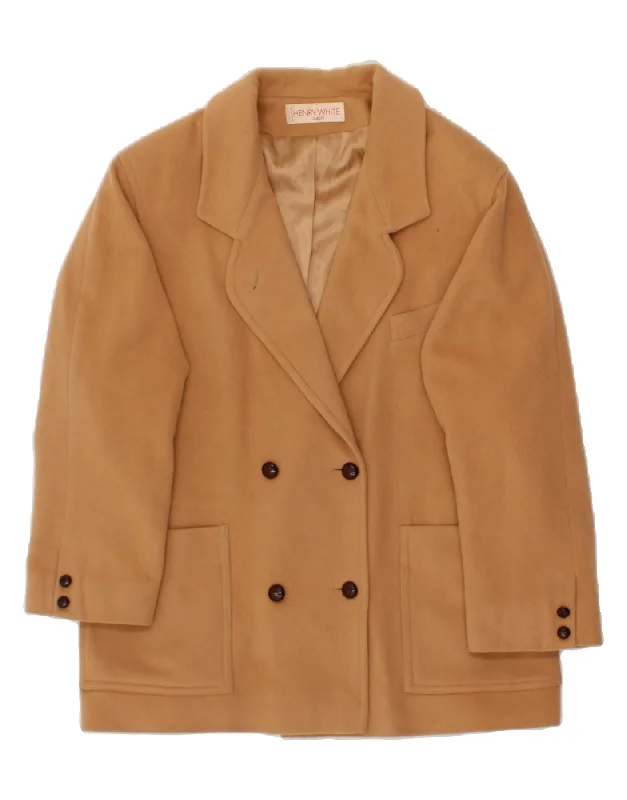 Exclusive Online Sale HENRY WHITE Womens Overcoat UK 14 Medium Brown Wool