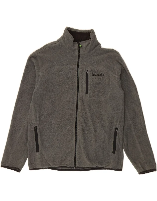 Casual Wear TIMBERLAND Womens Fleece Jacket UK 16 Large Grey Polyester