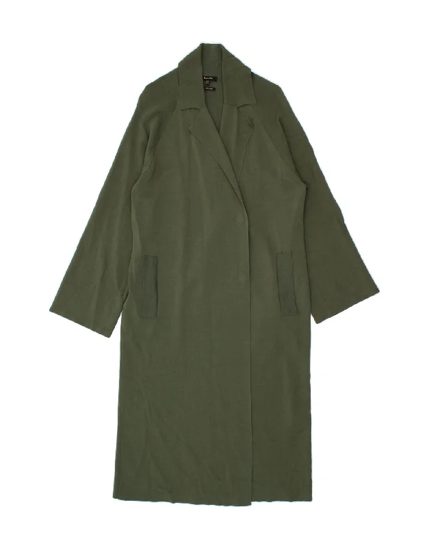 Trendy Online Boutiques MASSIMO DUTTI Womens Overcoat UK 6 XS Green Viscose