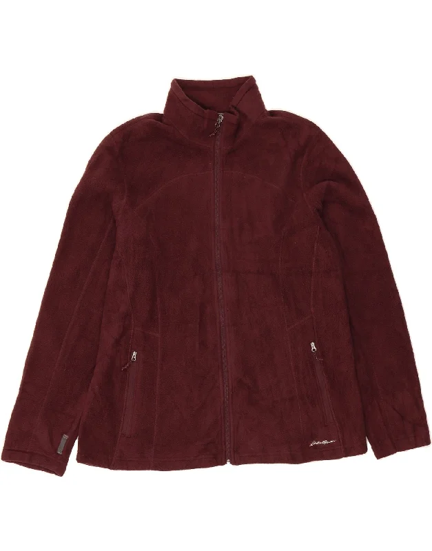 Casual Style for Busy Women EDDIE BAUER Womens Fleece Jacket UK 20 2XL Burgundy Polyester Casual Style for Busy Women EDDIE BAUER Womens Fleece Jacket UK 20 2XL Burgundy Polyester