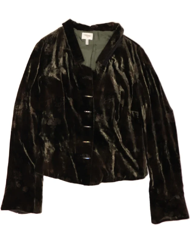 Stylish Women's Attire SYLVIA HEISE Womens Velvet 5 Button Blazer Jacket UK 14 Large Green Stylish Women's Attire SYLVIA HEISE Womens Velvet 5 Button Blazer Jacket UK 14 Large Green