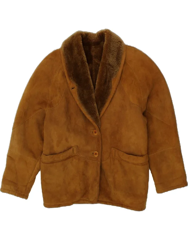 Women's Clothes For Special Occasions VINTAGE Womens Shearling Jacket EU 40 Medium Brown Shearling Women's Clothes For Special Occasions VINTAGE Womens Shearling Jacket EU 40 Medium Brown Shearling