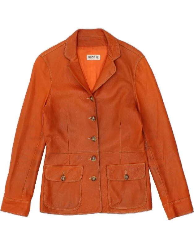 Women's Casual Apparel For Weekends VINTAGE Womens Leather Jacket UK 10 Small Brown Leather