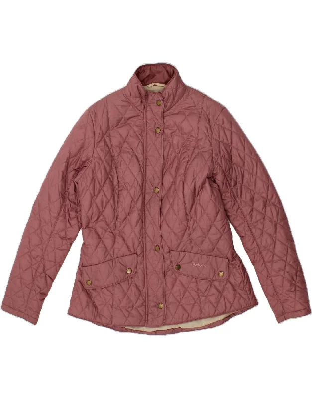 Sale For Women BARBOUR Womens Quilted Jacket UK 16 Large  Pink Polyamide