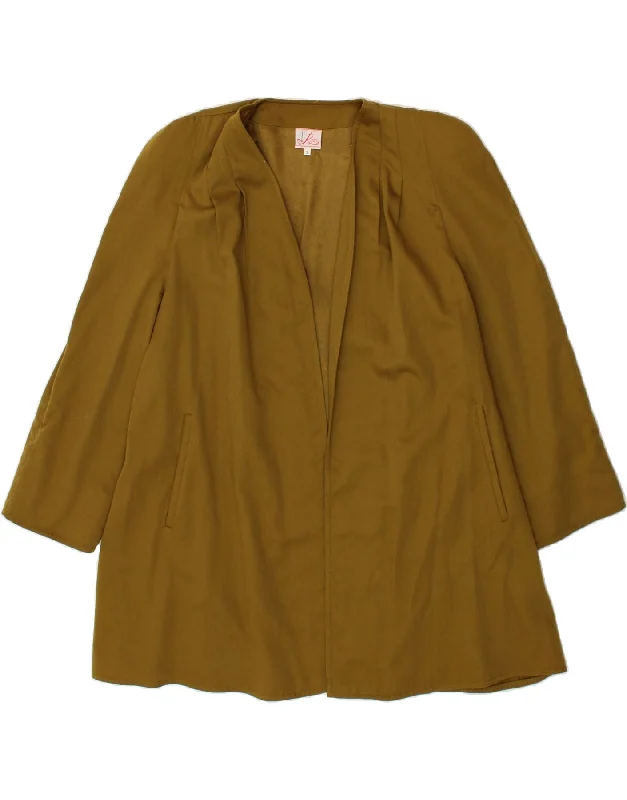 Comfortable Women's Clothing VINTAGE Womens Overcoat UK 14 Medium Khaki Viscose