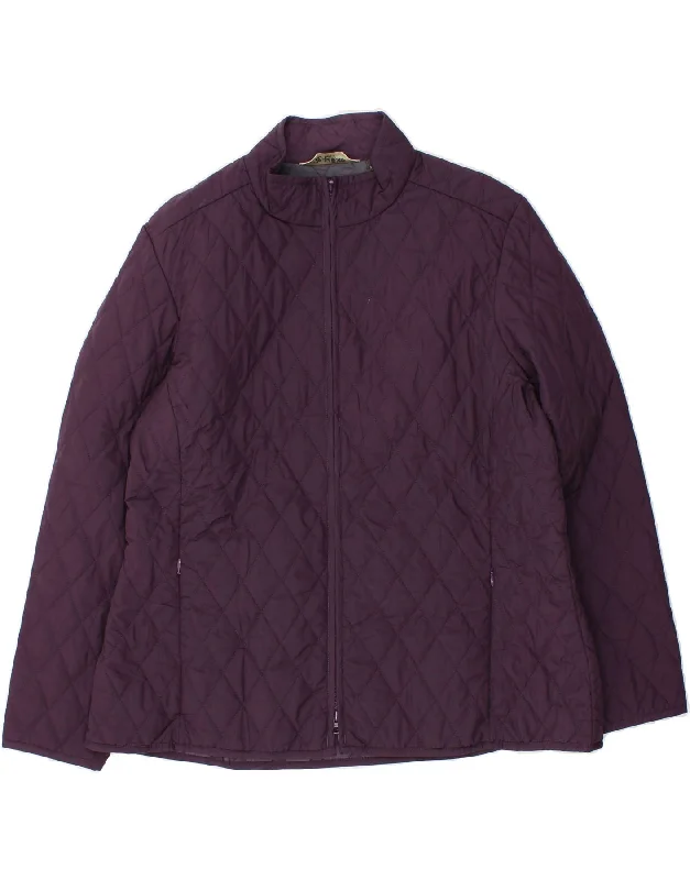 Women's Transitional Attire EDDIE BAUER Womens Quilted Jacket UK 20 2XL Purple Polyester Women's Transitional Attire EDDIE BAUER Womens Quilted Jacket UK 20 2XL Purple Polyester
