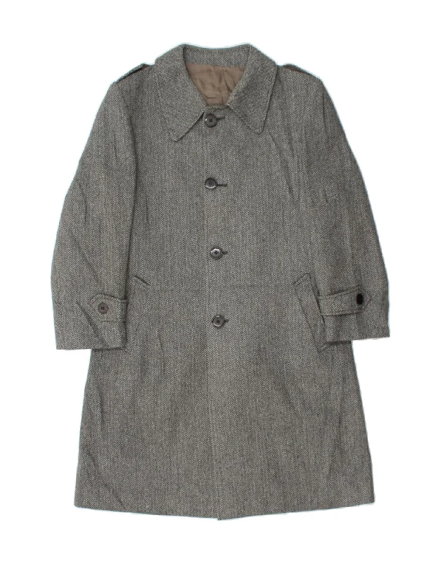 Women's Evening Wear LIVERANI Womens Overcoat UK 12 Medium Grey Herringbone