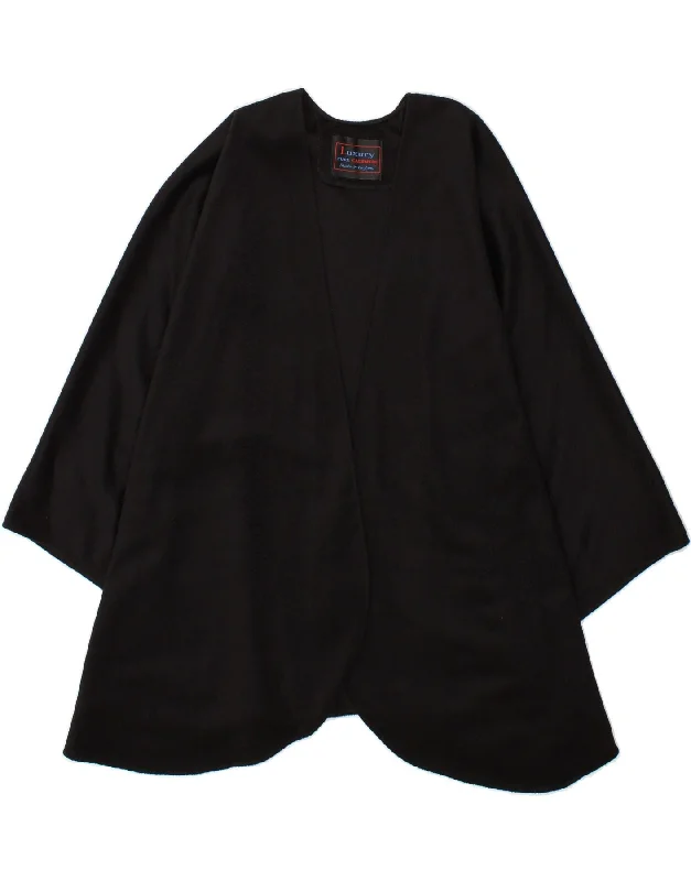 Elegant Women's Fashion VINTAGE Womens Poncho Coat One Size Black Cashmere
