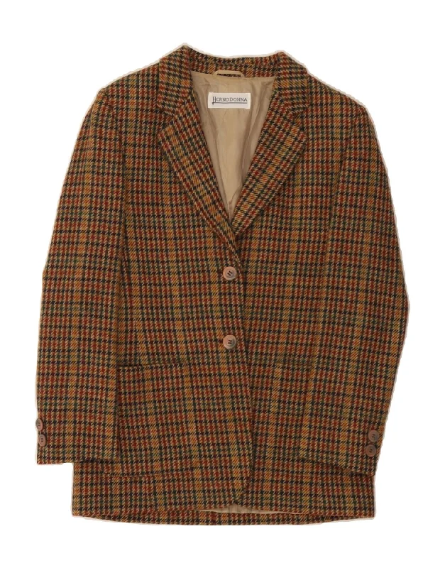 Formal Outfit For Women HERNO DONNA Womens 2 Button Blazer Jacket IT 42 Medium Brown Houndstooth Formal Outfit For Women HERNO DONNA Womens 2 Button Blazer Jacket IT 42 Medium Brown Houndstooth