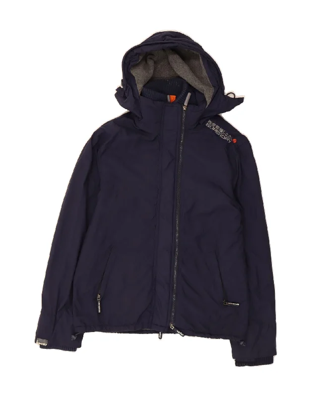 Women's Active Clothing SUPERDRY Womens The Windcheater Windbreaker Jacket UK 18 XL Navy Blue Women's Active Clothing SUPERDRY Womens The Windcheater Windbreaker Jacket UK 18 XL Navy Blue