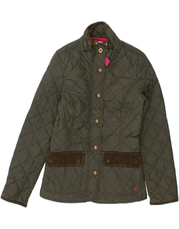 Women's Activewear for Exercise and Sports JOULES Womens Quilted Jacket UK 6 XS Green Polyester Women's Activewear for Exercise and Sports JOULES Womens Quilted Jacket UK 6 XS Green Polyester
