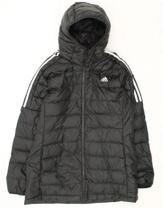 New Arrival Discount ADIDAS Womens Hooded Padded Jacket UK 20/22 XL Black Polyester