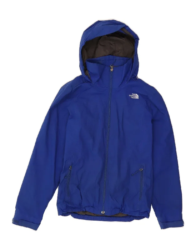 Modern Women's Outfit THE NORTH FACE Womens Hooded Rain Jacket UK 6 XS Blue Nylon