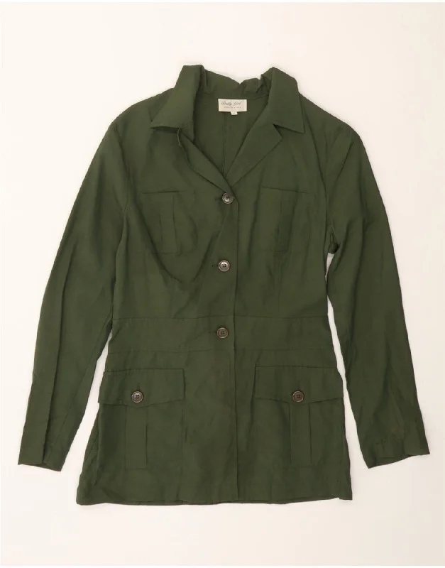 Women's Formal Event Attire VINTAGE Womens 3 Button Blazer Jacket IT 42 Medium Green