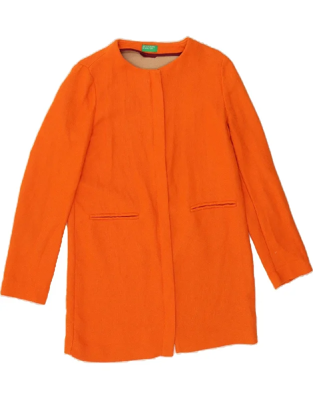 Formal Outfit For Women BENETTON Womens Overcoat UK 14 Medium Orange