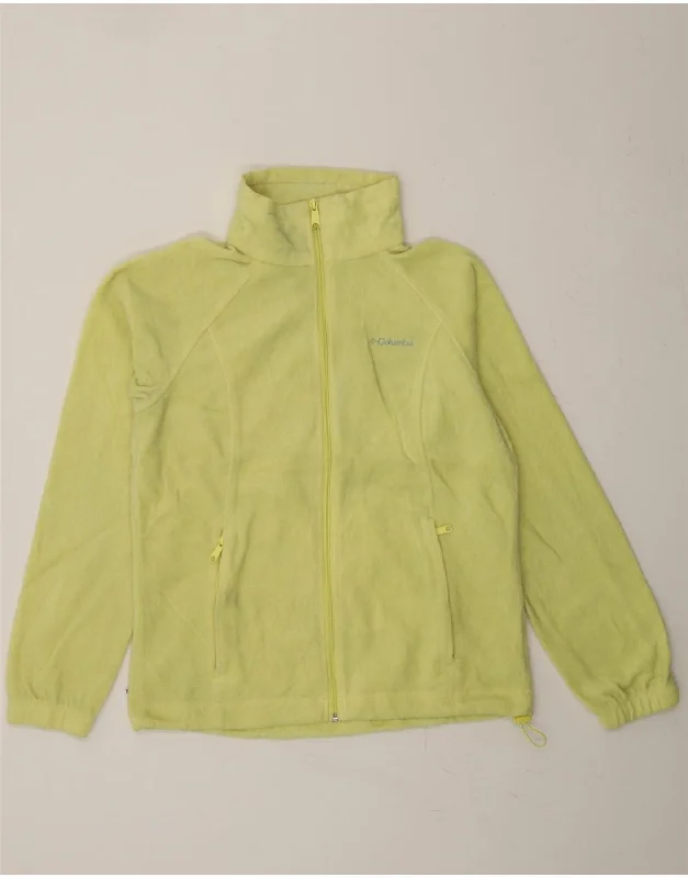 Women Wear Boutique COLUMBIA Womens Fleece Jacket UK 14 Medium Yellow Polyester
