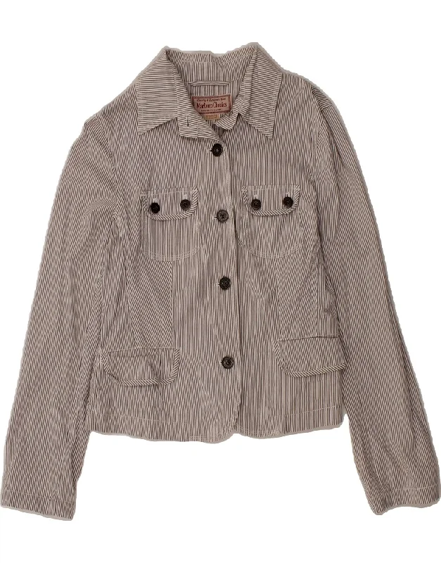 Women Wear Boutique MARLBORO CLASSICS Womens 4 Button Blazer Jacket EU 46 XL Grey Striped Women Wear Boutique MARLBORO CLASSICS Womens 4 Button Blazer Jacket EU 46 XL Grey Striped