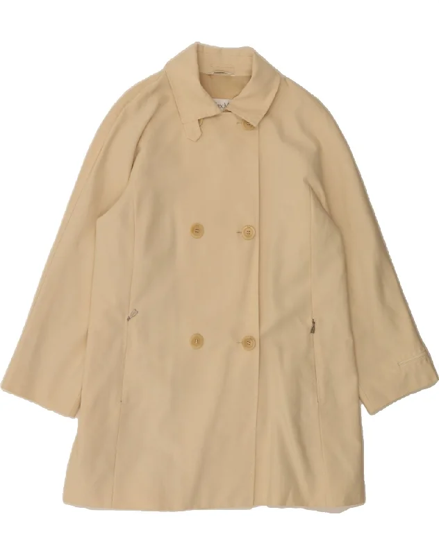 Women's Clothes For Work Events MAX MARA Womens Double Breasted Trench Coat UK 10 Small Beige Polyester Women's Clothes For Work Events MAX MARA Womens Double Breasted Trench Coat UK 10 Small Beige Polyester