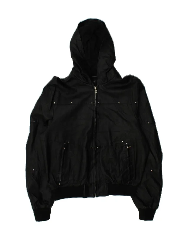 Sustainable Fashion Clothing For Women J.J.SCOTT Womens Hooded Leather Jacket IT 50 XL Black Leather Sustainable Fashion Clothing For Women J.J.SCOTT Womens Hooded Leather Jacket IT 50 XL Black Leather
