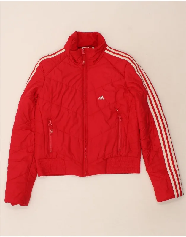 Women's High-Fashion Attire ADIDAS Womens Clima 365 Bomber Padded Jacket UK 12 Medium Red Polyester Women's High-Fashion Attire ADIDAS Womens Clima 365 Bomber Padded Jacket UK 12 Medium Red Polyester