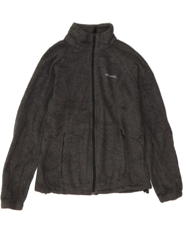Outlet Clothing COLUMBIA Womens Fleece Jacket UK 14 Medium Grey Polyester