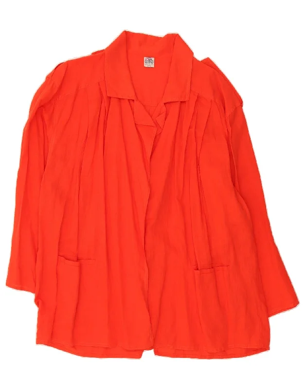 Women Clothing VINTAGE Womens Overcoat IT 44 Medium Red Linen