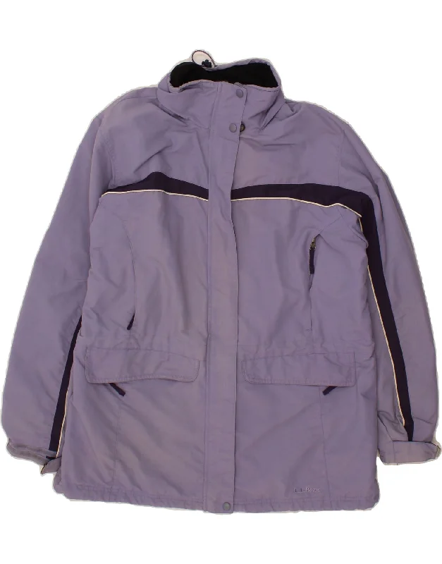 Sustainable Fashion Clothing For Women L.L.BEAN Womens Loose Fit Rain Jacket UK 18 XL Purple Colourblock Nylon Sustainable Fashion Clothing For Women L.L.BEAN Womens Loose Fit Rain Jacket UK 18 XL Purple Colourblock Nylon