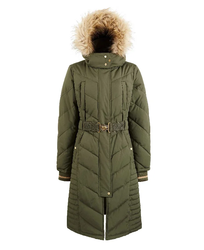 Exclusive Discount Charlotte Padded Longline Coat - Khaki