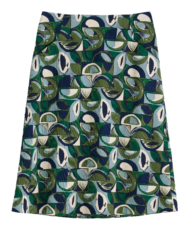 Affordable Women's Clothing Forest View Skirt - Land Forms Cut Grass