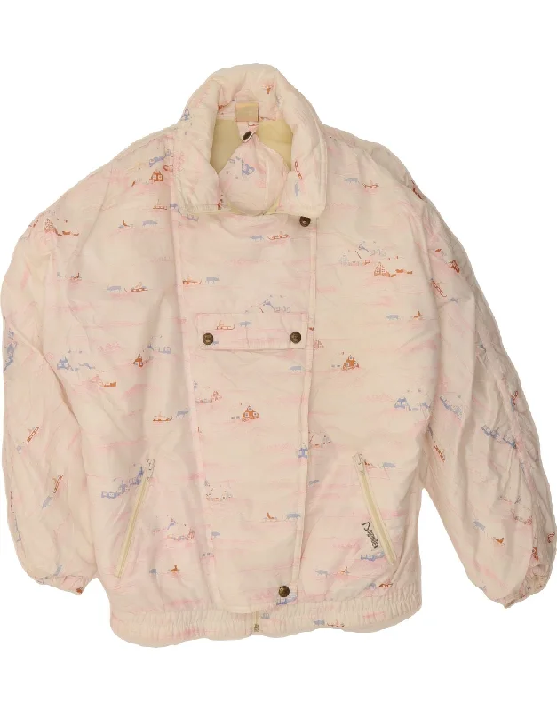 Women's Vacation Outfit Set DOLOMITEN Womens Abstract Pattern Hooded Windbreaker Jacket UK 18 XL White Women's Vacation Outfit Set DOLOMITEN Womens Abstract Pattern Hooded Windbreaker Jacket UK 18 XL White