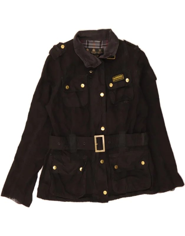 Women's Functional Outfit For Outdoor Activities BARBOUR Womens Utility Jacket UK 12 Medium Black Cotton Women's Functional Outfit For Outdoor Activities BARBOUR Womens Utility Jacket UK 12 Medium Black Cotton
