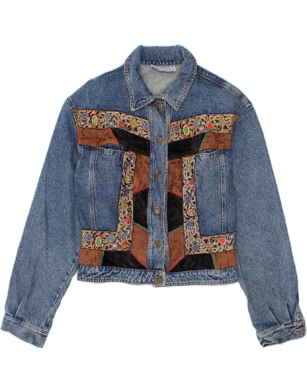 Top 10 Women's Online Clothing Stores VINTAGE Womens Crop Denim Jacket UK 16 Large Blue Patchwork Top 10 Women's Online Clothing Stores VINTAGE Womens Crop Denim Jacket UK 16 Large Blue Patchwork