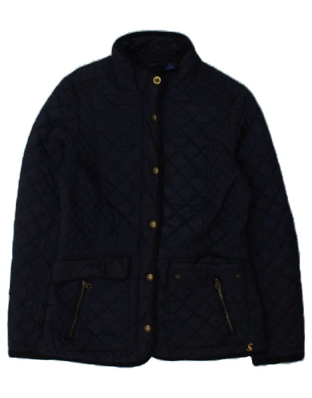 Casual Clothes For Women JOULES Womens Quilted Jacket UK 12 Medium Navy Blue Polyester